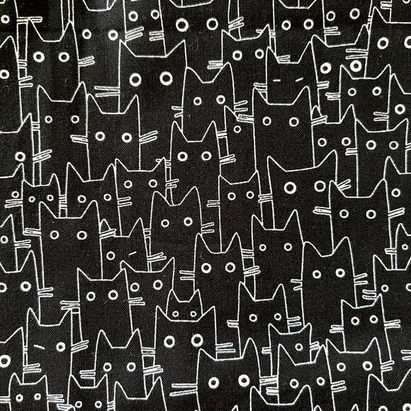 1.3 yd - Feeline Fancy - Black - Fabric - Picture 4 of 4